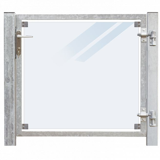 Plus Glaslåge Højrehængt - B 99 x H 91 cm lamineret frosted glas - Stål/Glas