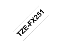 Brother TZFX251 - Sort på hvid - Rulle (2,4 cm x 8 m) fleksibel tape - for Brother PT-D600 P-Touch PT-3600, D600, D800, E550, P750, P900, P950 P-To