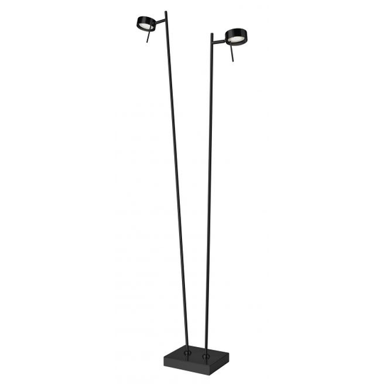 Sompex Gulvlampe Bling, 2lys Sort - Højde 140-125 cm