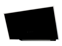 EICO Link Frame 80 N - Hætte - skorsten vinklet - bredde: 80 cm - dybde: 38.6 cm - udtrækning og recirkulation (-) - med intern motor - sort/sort gla