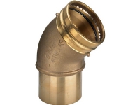 VIEGA Sanpress XL-bøjning 45 grader 76 mm af rødgods Muffe/nippel, SC-Contur