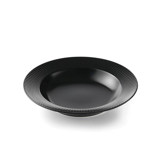 Aida Groovy suppe tallerken sort stentøj 23 cm 1 stk -88343