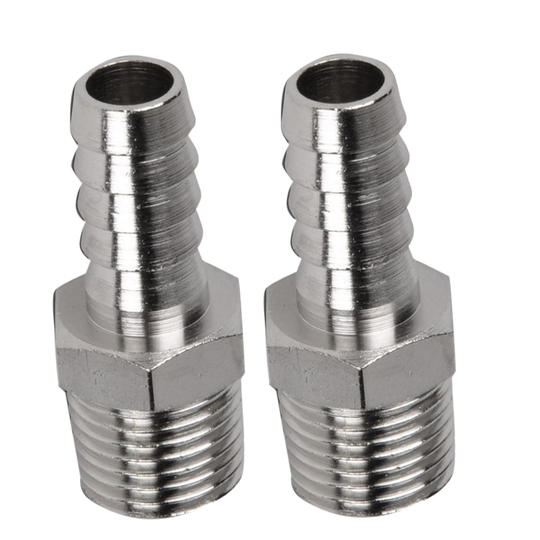 Slangenippel til 8 mm slange, 2 pk.