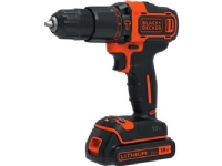 Black&Decker BDCHD18KBST - Sort / Orange -, 2x smart tech Li-Ion batteri 1.5Ah