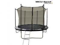 MCU-Sport Classic Plus V2 2,44M Trampolin + Sikkerhedsnet + Stige Sort