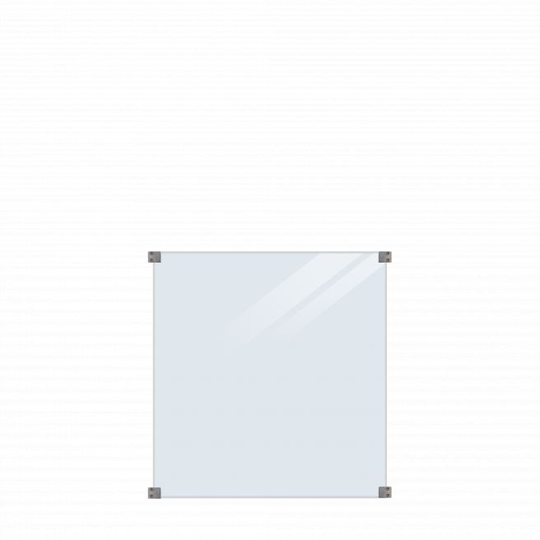 Plus Glashegn Lamineret inkl. 4 beslag - B 90 cm x H 91 cm