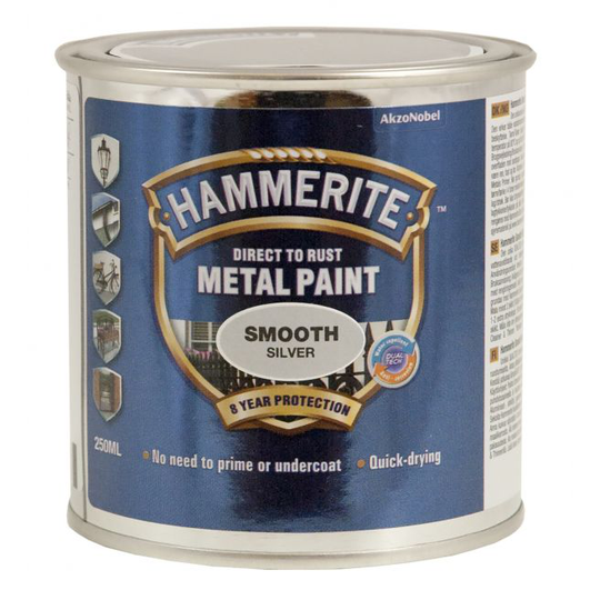 Hammerite Glat-effekt Sølv - 250ml