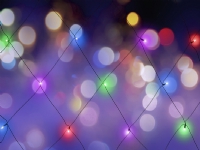 Curtain lights, outdoor, 120 x 150 cm,18 LED, adaptor, multi color