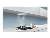 Siemens iQ300 LB75565 - Hætte - tag - Niche - bredde: 70 cm - dybde: 35 cm - udtrækning og recirkulation (-) - med intern motor - metalsølv