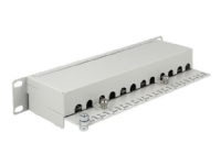 Delock - Patch-panel - RJ-45 X 12 - lysegrå, RAL 7035 - 1U - 10