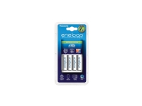 Panasonic eneloop Advanced K-KJ17MCC40E - 6 - 7 timer batterioplader - (for 4xAA/AAA) 4 x AA type - NiMH - 1900 mAh - 300 mA - hvid - Europa