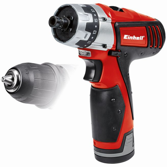 Einhell Akku-bore-/skruemaskine med 1 × 12 V 1,3 Ah-batteri og oplader - TC-CD 12 Li Kit