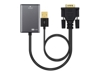 MicroConnect - HDMI adapter - USB, HD-15 (VGA) til HDMI hun - 15 cm - sort - aktiv, 1080p support