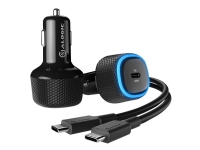 ALOGIC Rapid - Bilstrømsadapter - 60 Watt - Fast Charge, PD (USB-C) - på kabel: USB-C