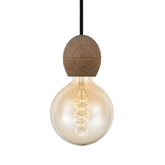Halo Design LIGHT Fatningssæt E27 mørk-træ - 716814