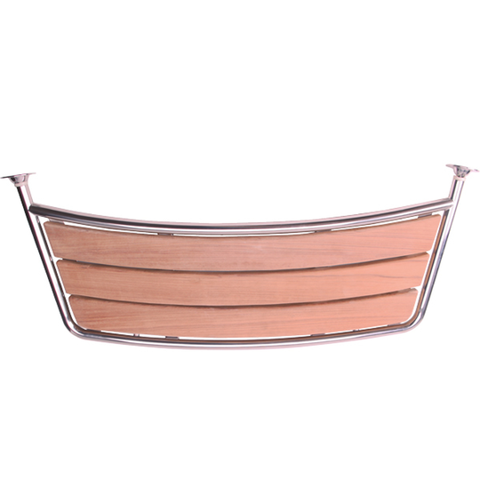 Badeplatform i Teak, Rustfri stål Ø25mm 100x38cm