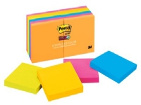 Post-it® Super Sticky Notes assorterede farver, pakke a 12 stk.