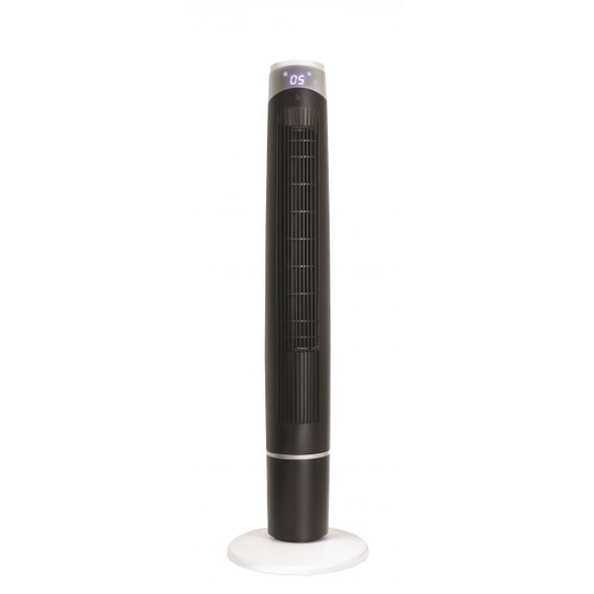 Deltaco Smart Tower Fan, 55w 6 Hastigheder White & Black