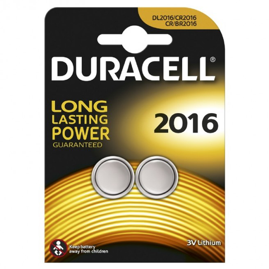 Duracell Elec. Knapcell 2016 - 2 pk. - Batteri