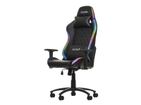 Gear4U Illuminated - Stol - armstøtter - drejeled - metal, nylon, polyurethan, træ, skum, jern - sort