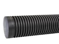 IQ regnvandsrør DN200. 3m - 225-200mm sort PP SN8 med muffe