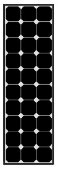 Dc solar 110 wp sunpower black frame, e440m30