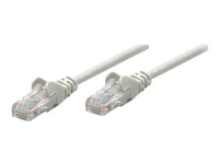 Intellinet Network Patch Cable, Cat6, 0.25m, Grey, CCA, U/UTP, PVC, RJ45, Gold Plated Contacts, Snagless, Booted, Lifetime Warranty, Polybag - Netvær