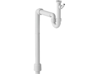 Hvid Geberit universal køkkenvandlås 50mm x 1 1/2 til køkkenvaske med enkeltvask