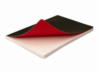 Notesbog Oxford Black n' Red, A6, linjeret, sort