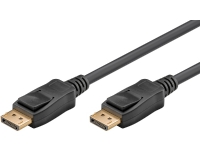 Goobay 76791, 1 m, DisplayPort, DisplayPort, Hanstik, Hanstik, Guld