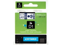 DYMO D1 - Selv-klæbende - blå på hvid - Rulle (0,9 cm x 7 m) 1 kassette(r) mærkattape - for LabelMANAGER 100, 160, 210, 220, 260, 280, 300, 360, 420,