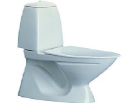 IFØ Ifö Cera toilet med skjult S-lås i hvid. Dobbeltskyl 2/4 liter. Eksklusiv sæde.