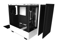 NZXT H series H510 Flow - MDT - ATX - sidepanel med vindue - ingen strømforsyning - hvidmatteret - USB/Lyd