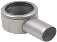 Blücher un.del40mm f/Waterline - Udløb: Ø40mm, vandret, Rustfrit stål: AISI304/EN1.4301