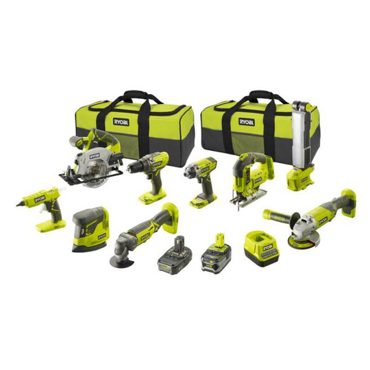 Ryobi Håndværkersæt 18V - 1x2,0 ah batteri + 1x5,0 ah batteri - R18CK9-252S