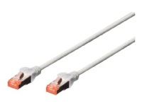 DIGITUS - Patchkabel - RJ-45 (han) til RJ-45 (han) - 25 cm - SFTP - CAT 6 - halogenfri, knastfri - grå