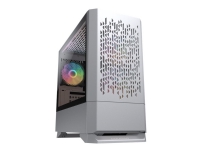 Cougar MG140 Air RGB - MT - micro-ATX - sidepanel med vindue (hærdet glas) - ingen strømforsyning - hvid - USB/Lyd