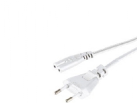 Hama - Strømkabel - IEC 60320 C7 til Europlug (han) - 5 m - formet - hvid