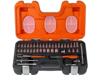 Bahco Topnøglesæt 1/4 med 46 dele (4-13 mm), Socket set, 1/4, Metric, 12 hoved(er), 4,4.5,5,5.5,6,7,8,9,10,11,12,13 mm, Stål