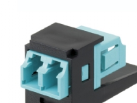 LC modul duplex OM3/4 Mini-Com AQUA/SORT - (10 stk.)