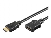 MicroConnect - Ultra High Speed - HDMI-forlængerkabel - HDMI han til HDMI hun - 1.5 m - sort - 4K60Hz (4096 x 2160) support, Audio Return Channel (AR