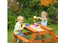 Plum Træ Sand Børne Bord/Bænke sæt