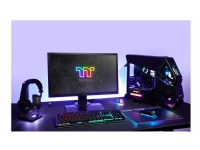 Thermaltake AH T200 - Tower - micro-ATX - sidepanel med vindue (hærdet glas) - ingen strømforsyning (PS/2) - sort - USB/Lyd