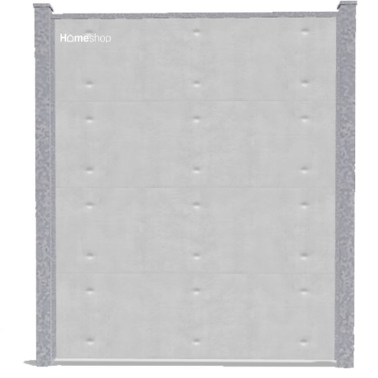 Wimex Aalborg Royal Fibercement Hegn - Grey Startsæt H 180 cm B 197 cm