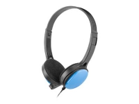 uGo Home USL-1221 - Headset - på øret - kabling - blå