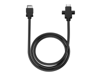 Fractal Design Model D - USB-kabel - USB-C samlestykke (han) til USB-C (hun) panelmonterbar - 67 cm - sort - for Pop Air, Mini Air RGB, Mini Silent,