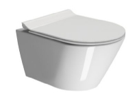 COSANI GSI kompakt Kube X vægtoilet uden skyllekant - skjult montering, swirlflush skylleteknik & antibakteriel glasur - boltafstand 180 mm