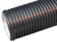 Drænrør topsl. DN250. SN8. 6m - 283-250mm slidset 105 gr. DV rør af sort PP m mf. og ring