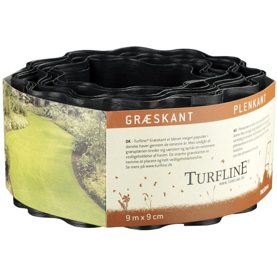 Turfline Græskant 9cm/9m Sort