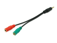 Equip Audio Splitter Y-Kabel male to female 1xSt->2xBu